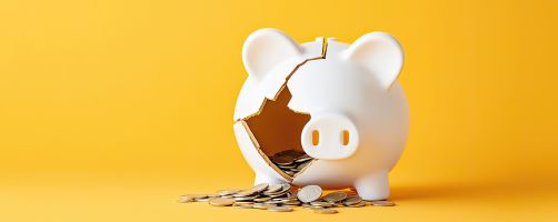 Broken piggy bank blog