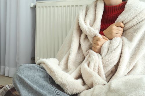 furnace indoor woman with blanket